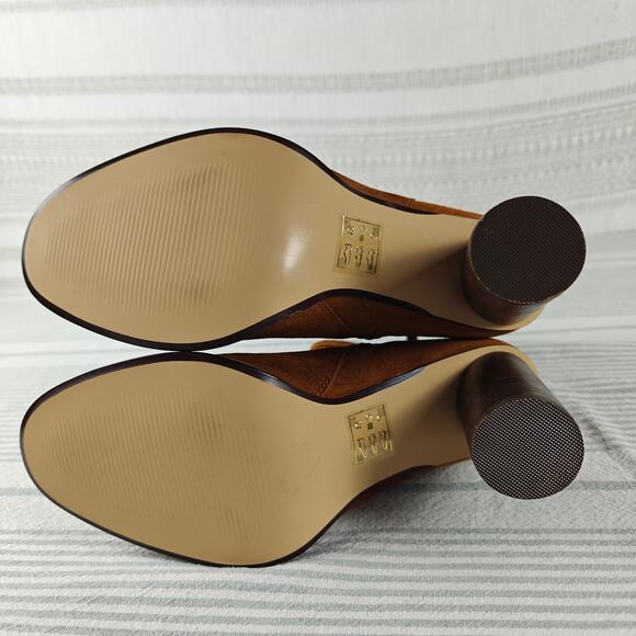 Draper James Brown Suede Ankle Boots Block Heel Size 7.5 NEW - Picture 5 of 10